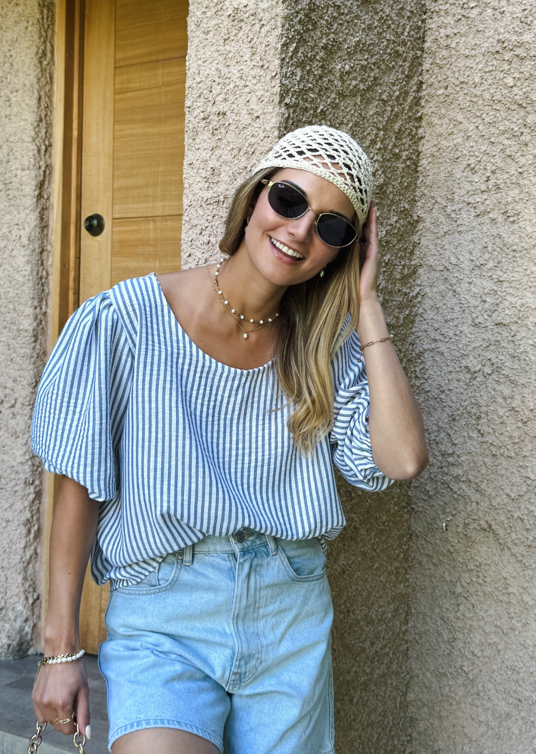 Blusa Gloria | Rayas Azules