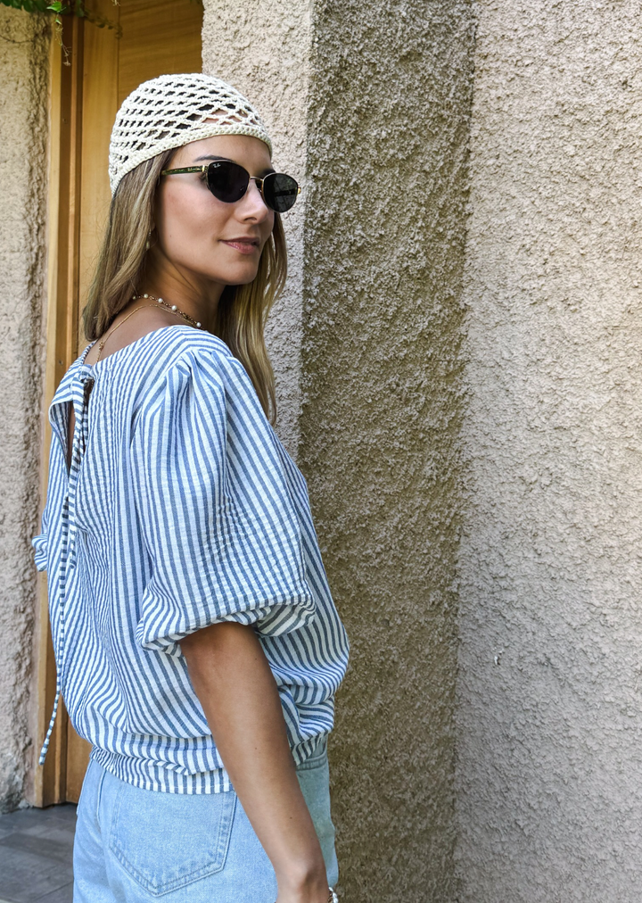 Blusa Gloria | Rayas Azules