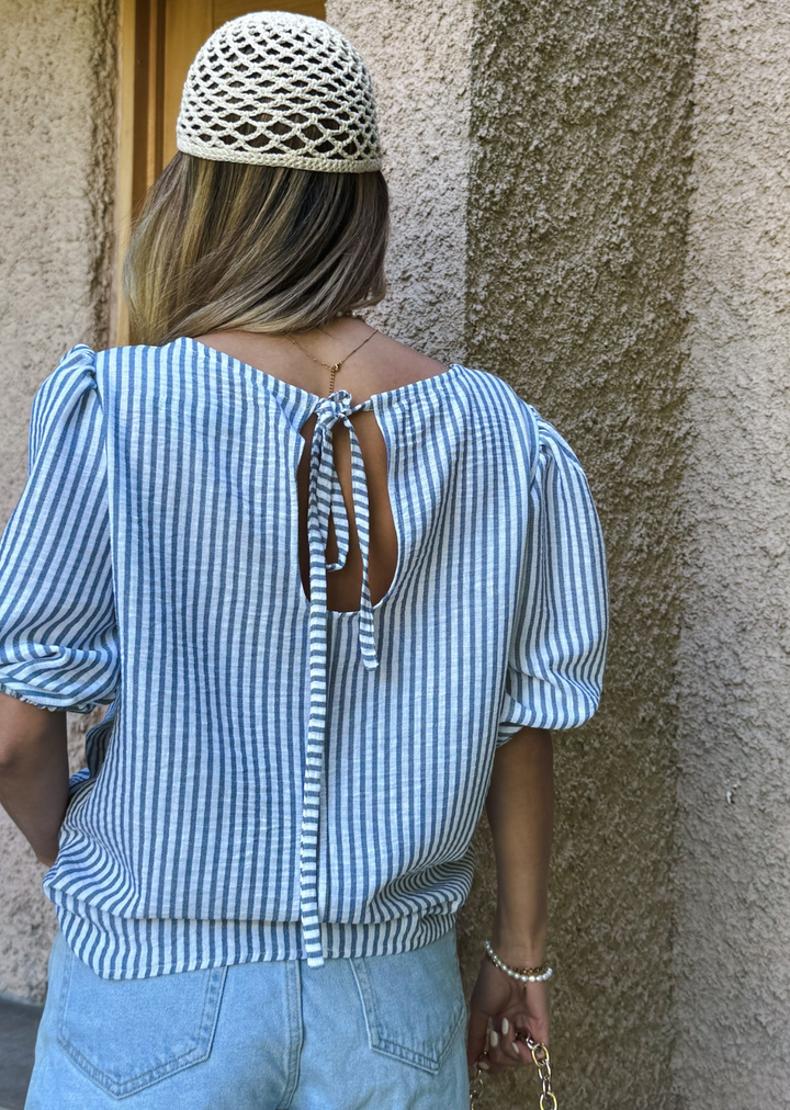 Blusa Gloria | Rayas Azules