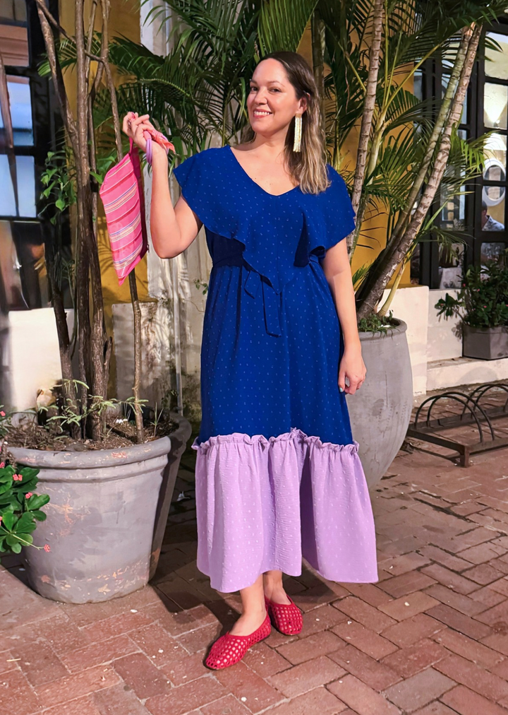 Vestido Clara | Azul / lila