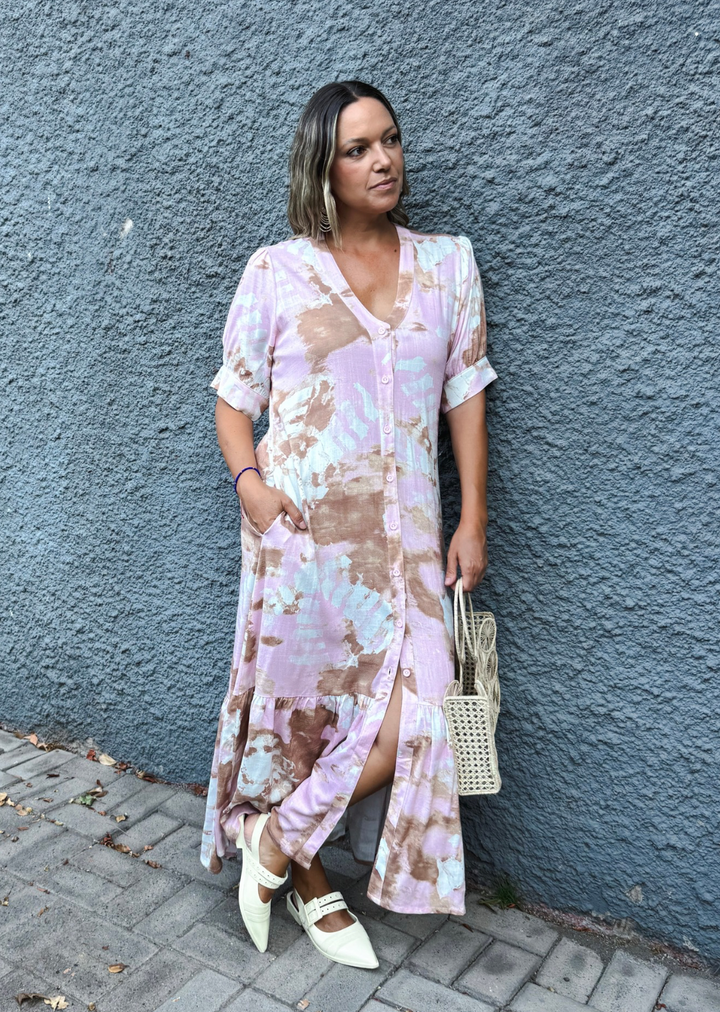 Vestido Lia | tie dye Rosa