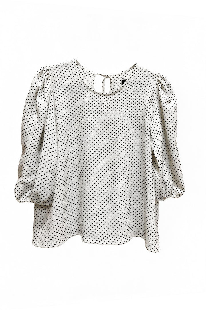 Blusa Gloria manga 3/4 | Crudo, puntos negros