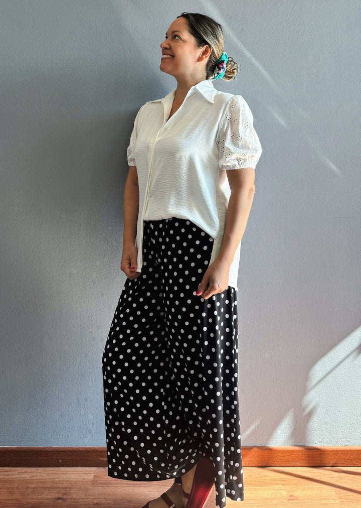 Pantalón Ale | Lunares fondo negro