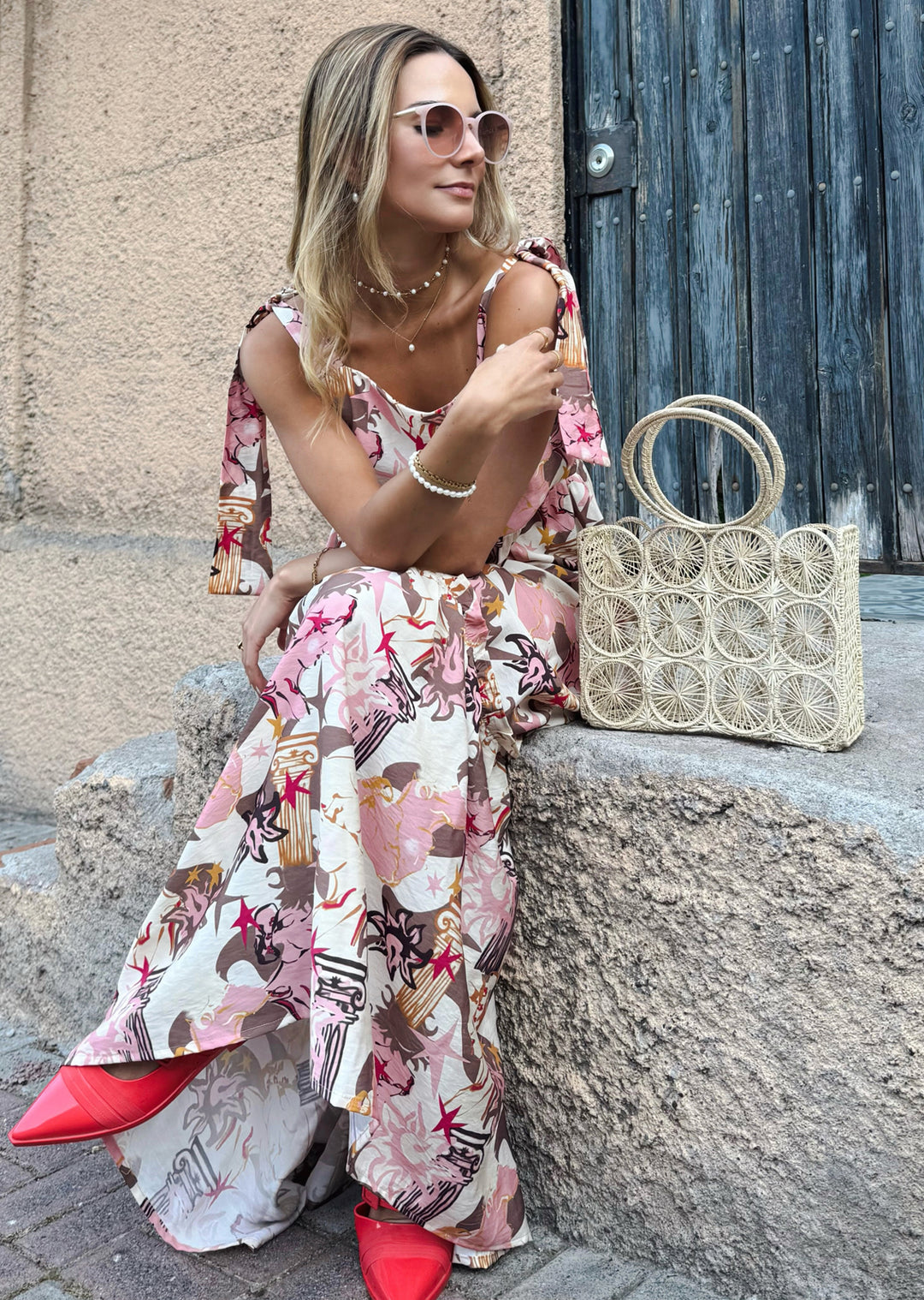 Vestido Isi | Estampado Pink