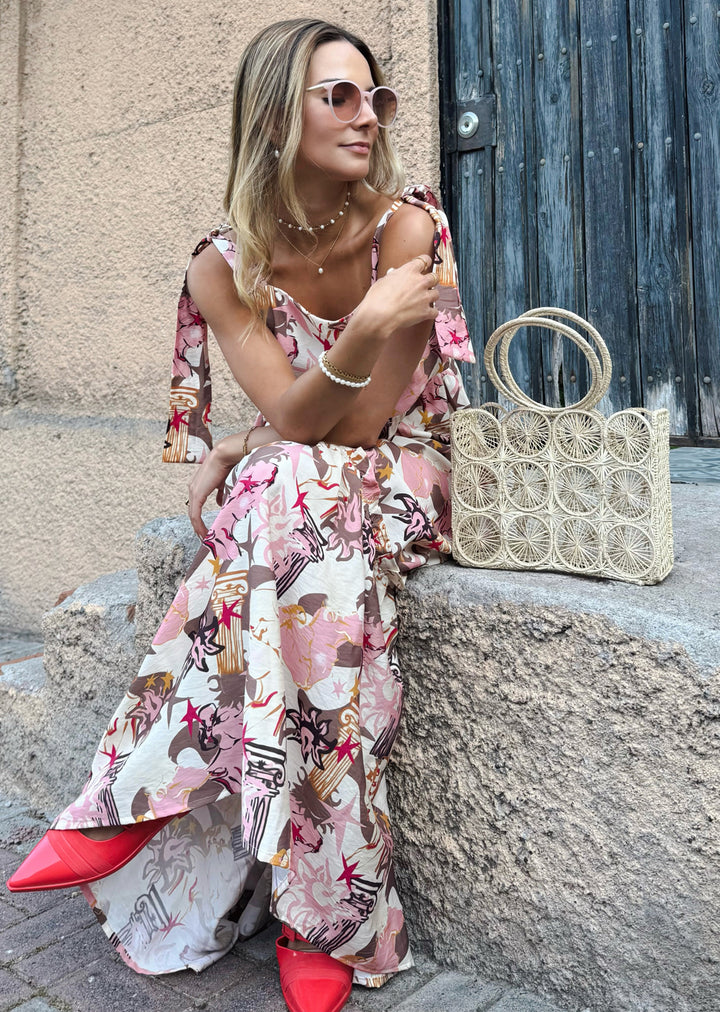 Vestido Isi | Estampado Pink