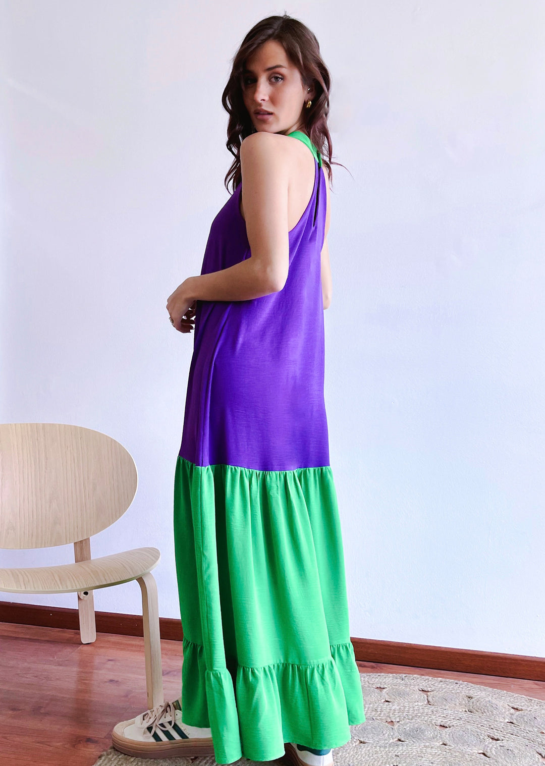 Vestido Roberta | Morado & Verde