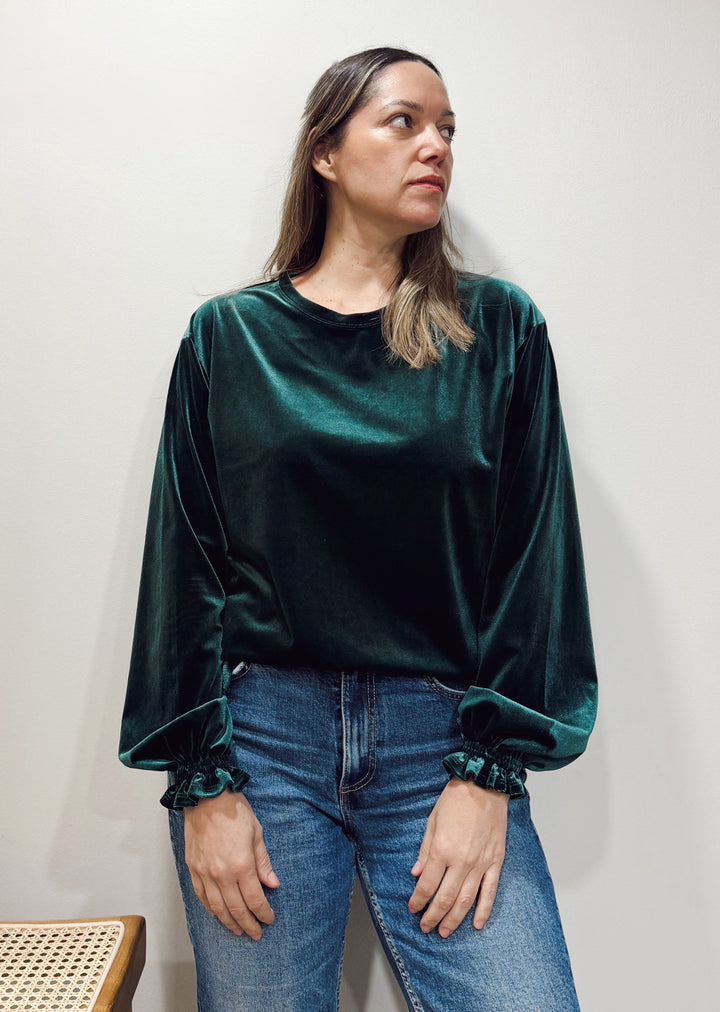 Polera Ada | Velvet, Verde