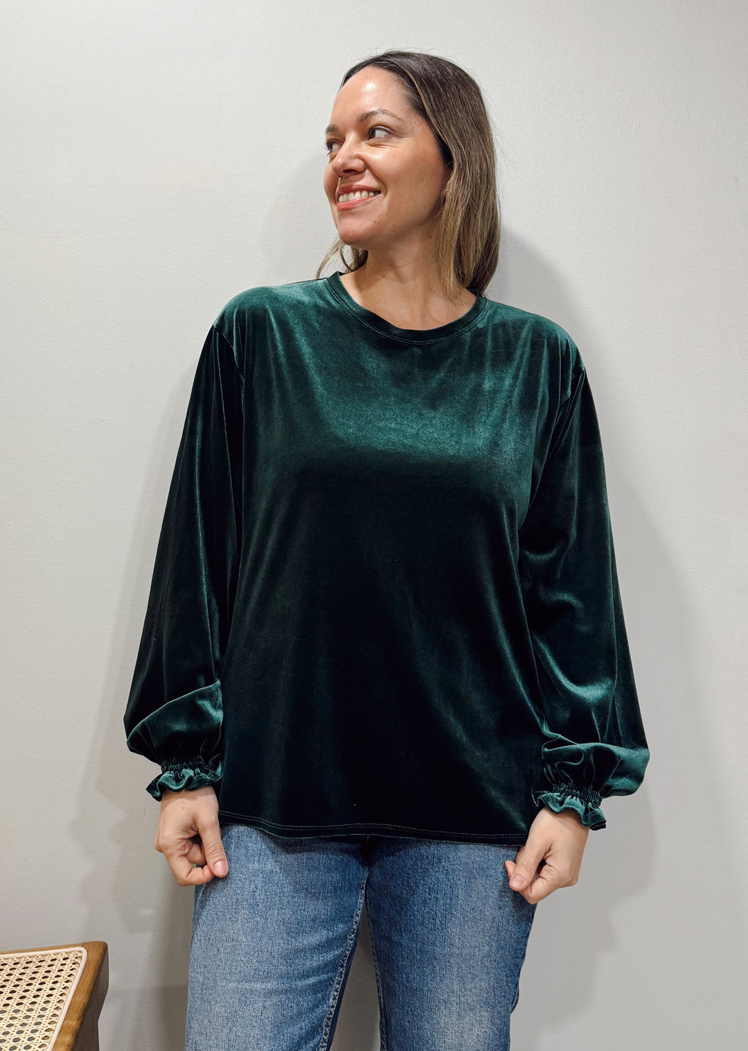 Polera Ada | Velvet, Verde