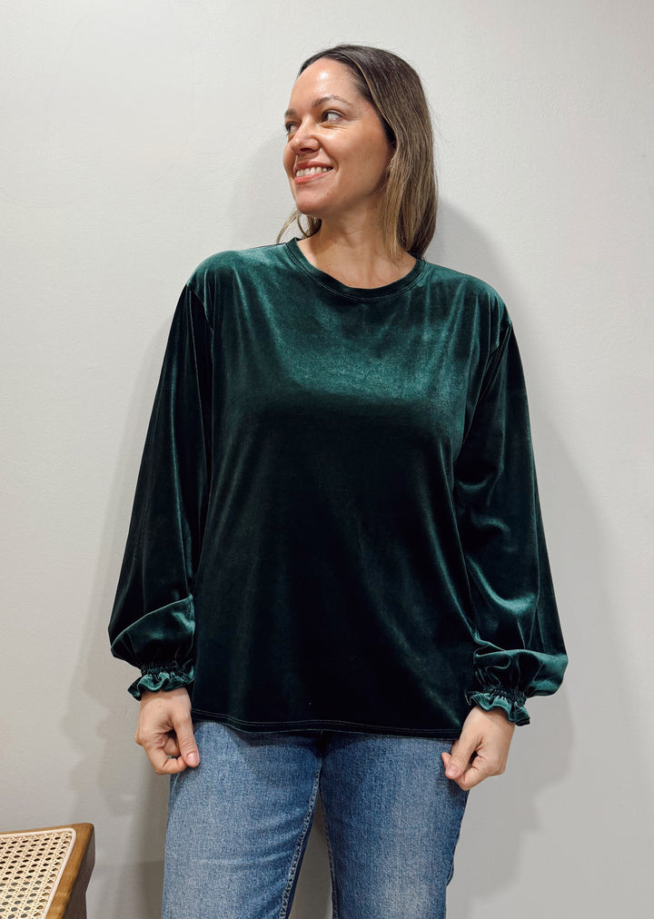 Polera Ada | Velvet, Verde