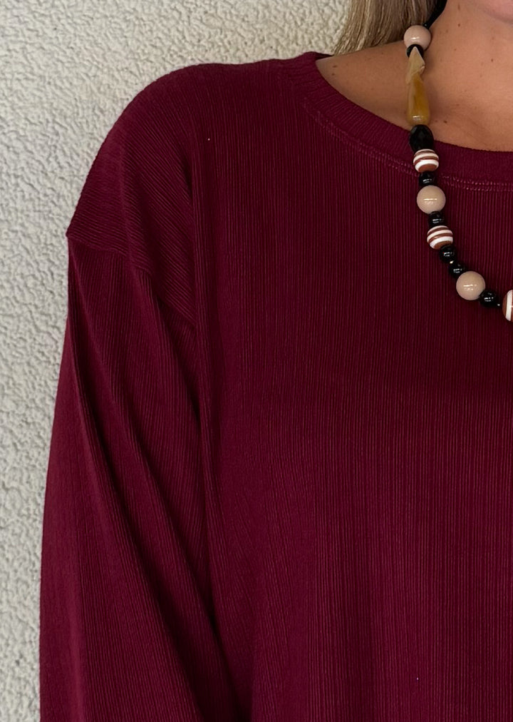 Polera Adela | LANILLA Burdeo