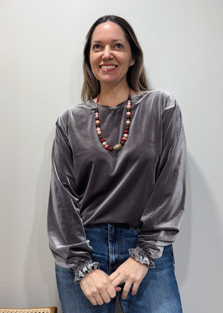 Polera Ada | Velvet, Gris