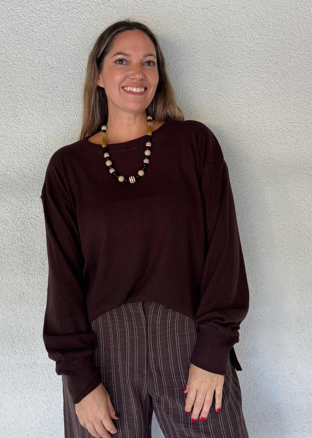 Polera Adela | LANILLA Chocolate