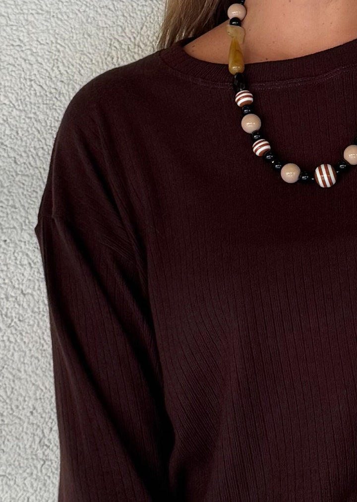 Polera Adela | LANILLA Chocolate