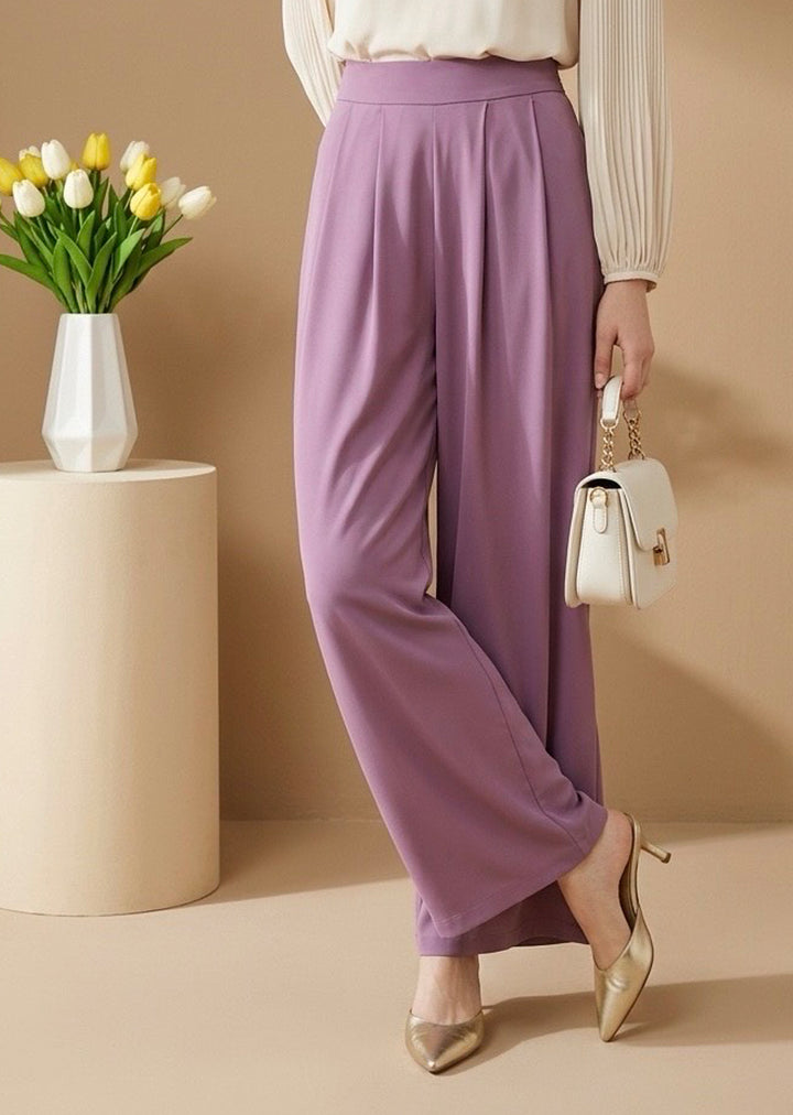 Pantalón Ale palo rosa - pantalón palazzo mujer romántico para salidas elegantes hecho en Chile | Victoria Raveau