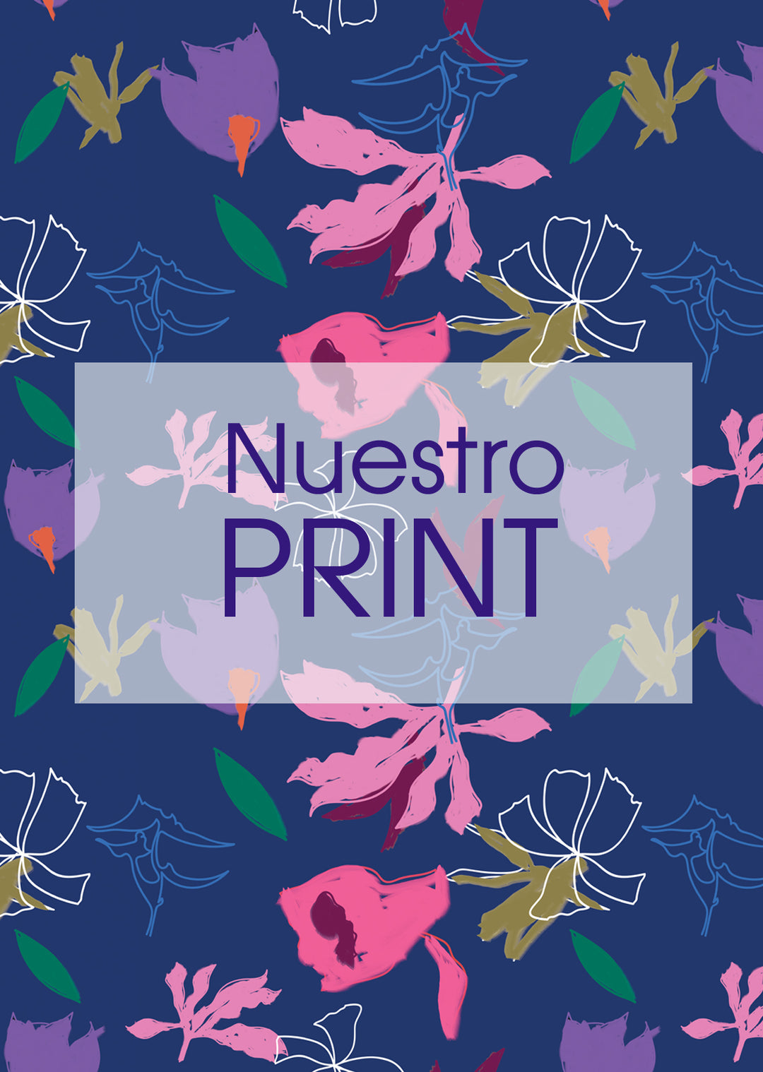 Blusa Antonia | Flores Pink Fondo Azul