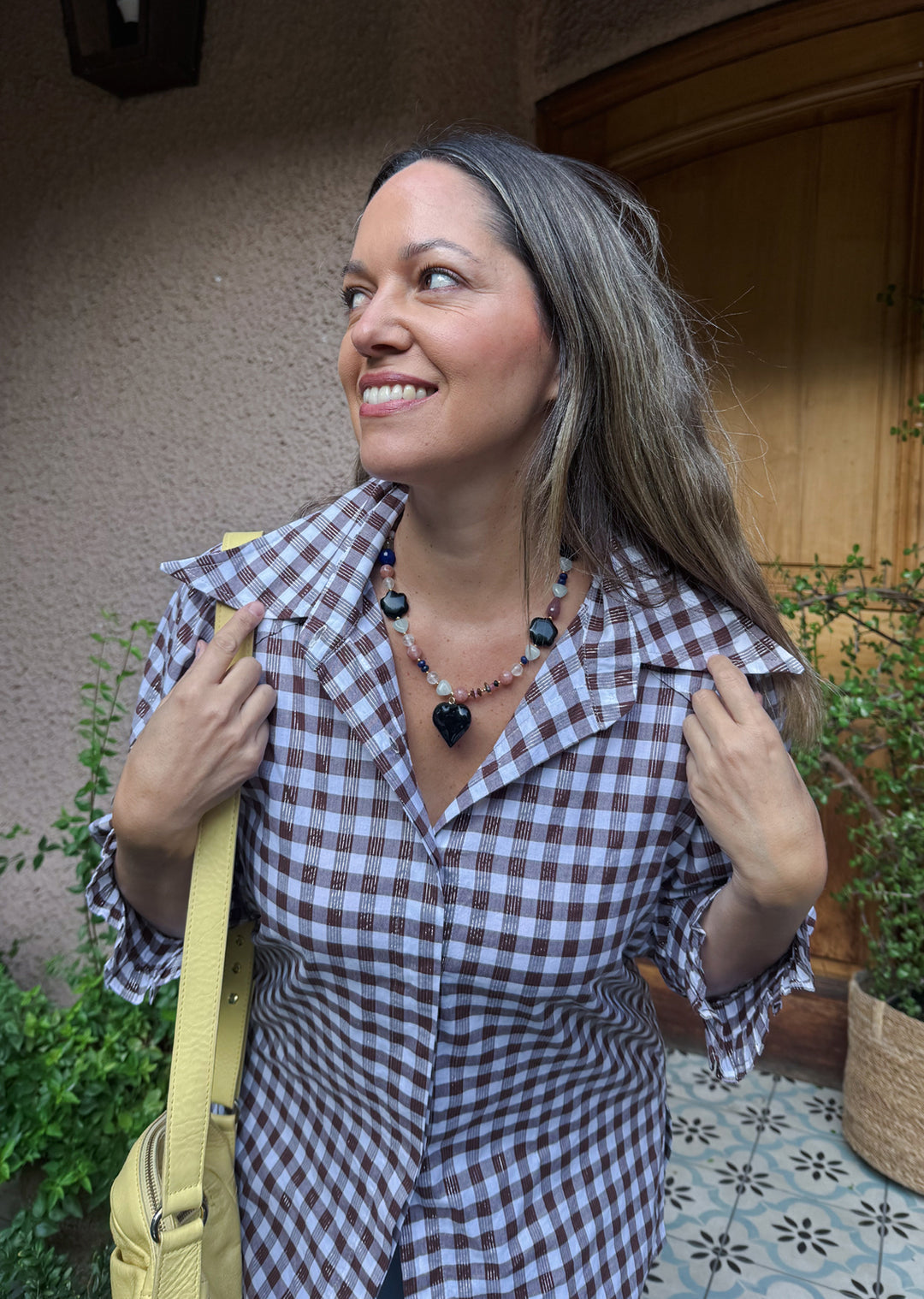 Blusa Kika | Escocés Chocolate