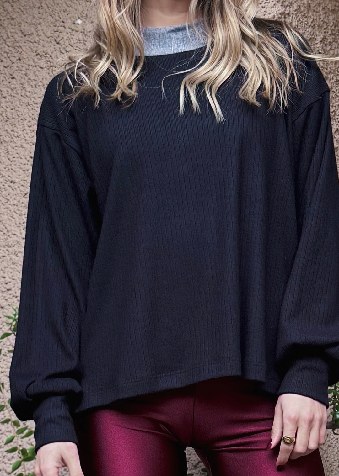 Beatle Ana | Negro cuello gris