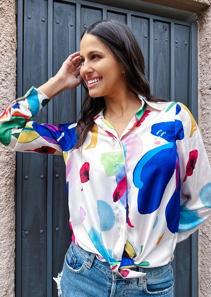 Blusa Bernarda | Hojas y manchas, Butter