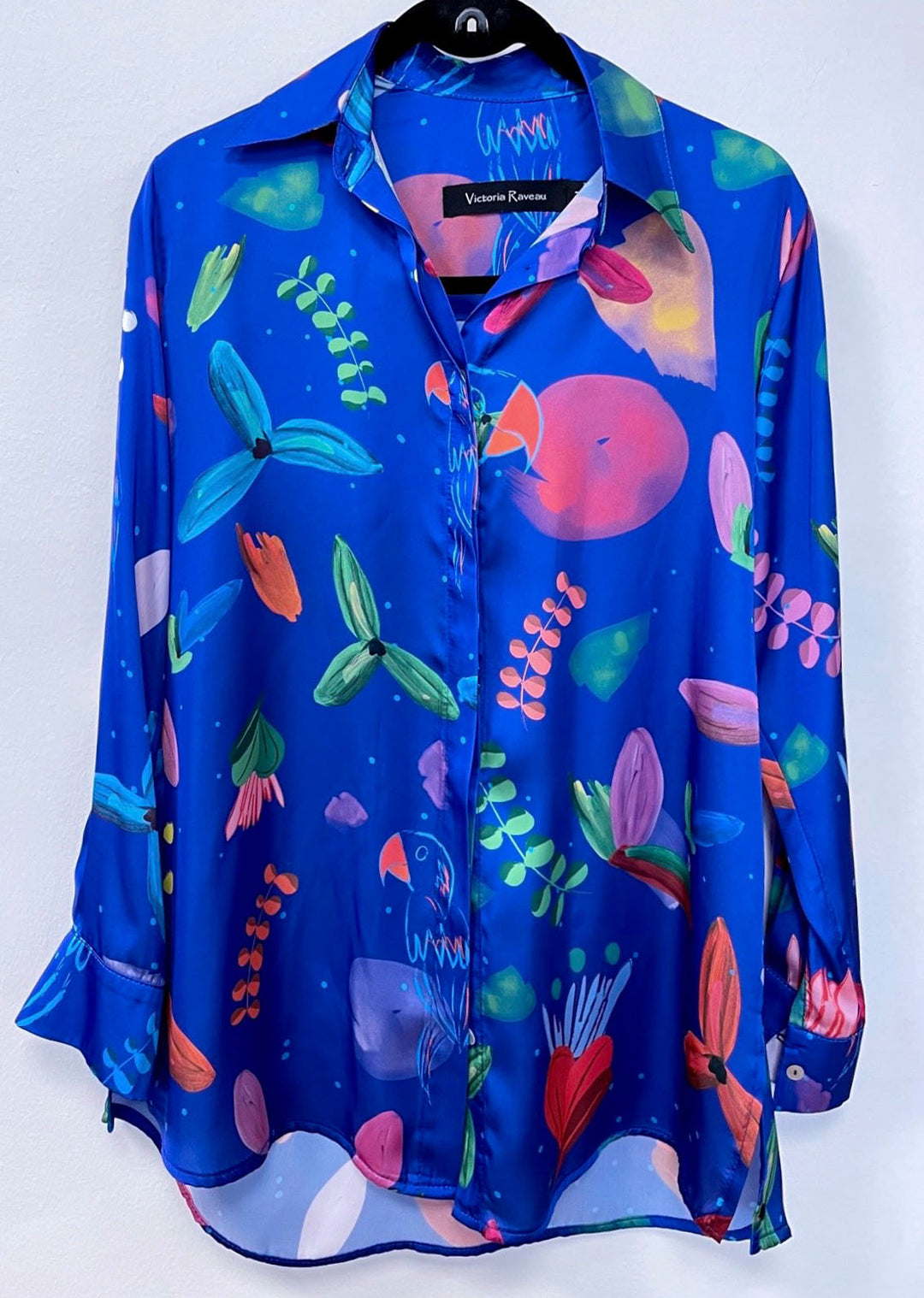 Blusa Bernarda | Pájaro Fondo Azul