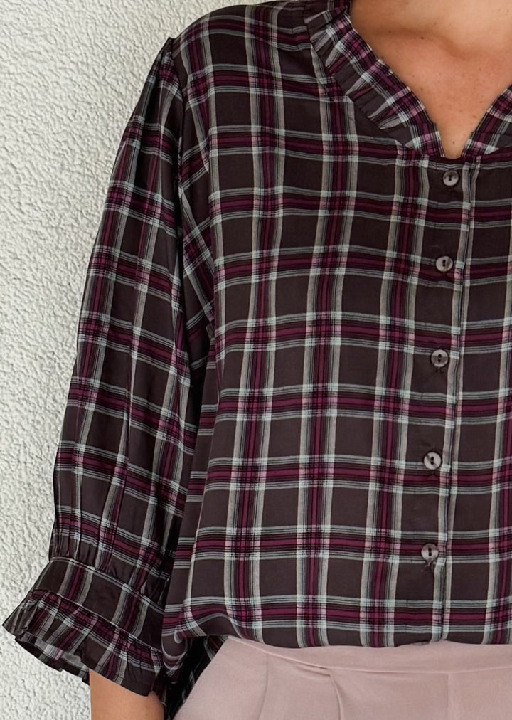 Blusa Cata | Escocés musgo
