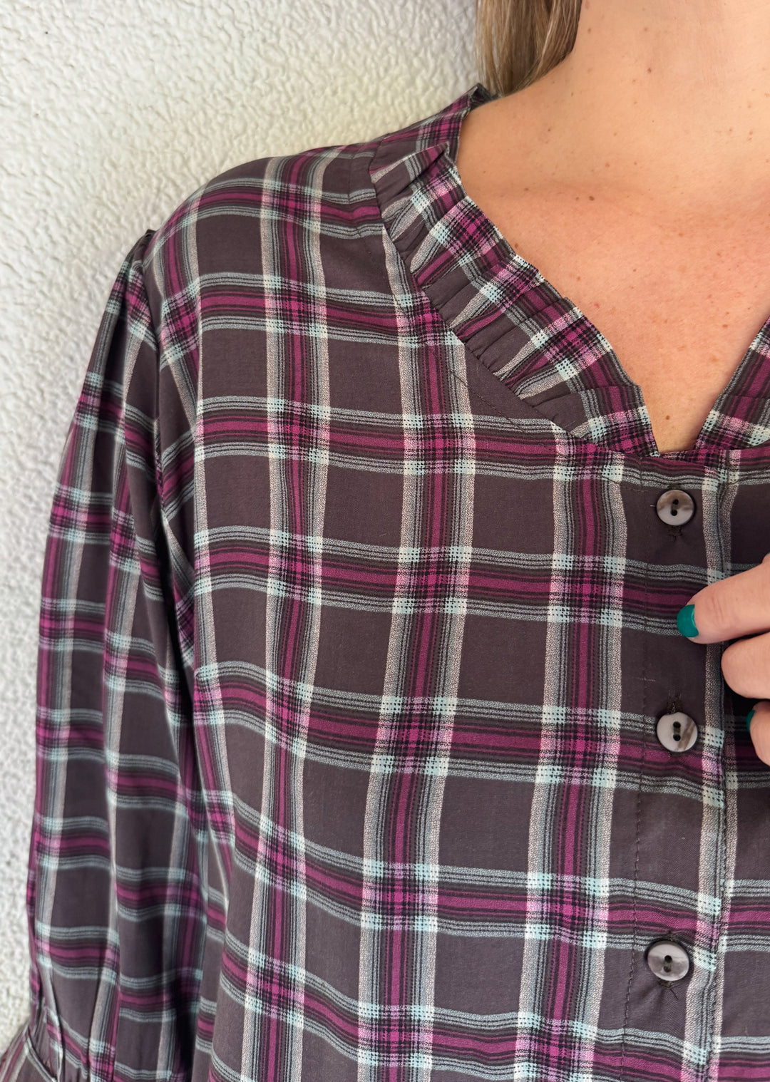 Blusa Cata | Escocés musgo