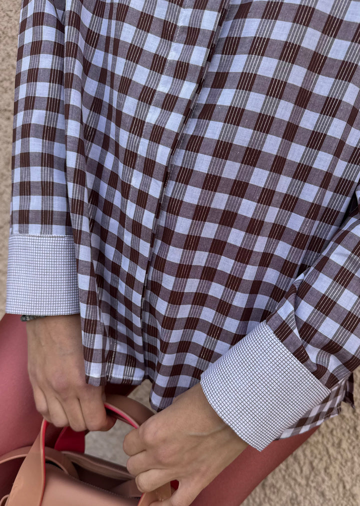 Blusa Bernarda | Cuadrillé chocolate