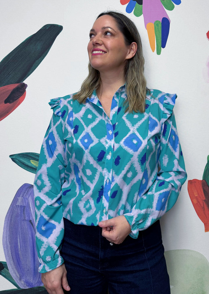 Blusa Estela | Rombos Menta