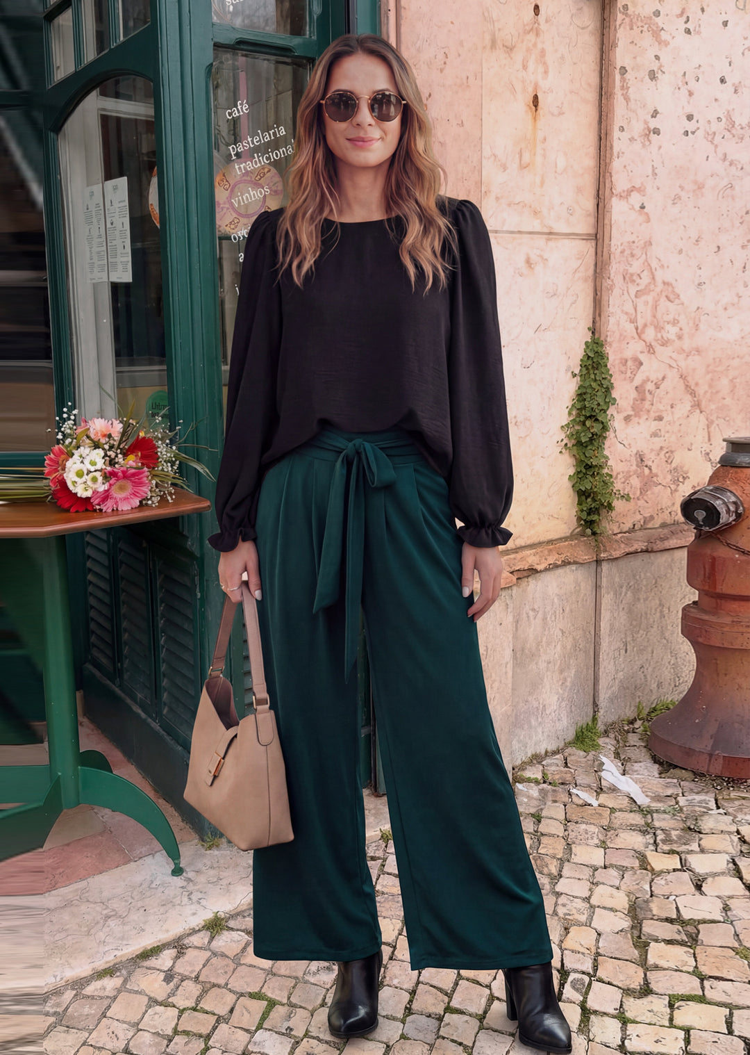 Blusa Gloria Manga Larga | Negra