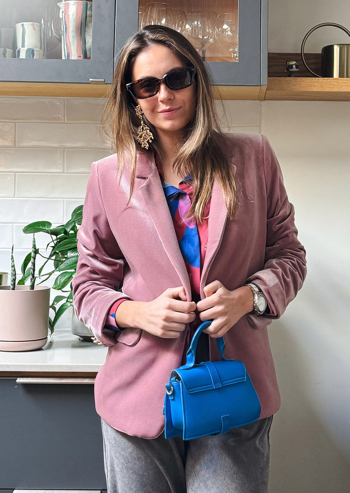 Blazer Isi rosa - blazer mujer para look formal oficina o salidas elegantes hecho en Chile | Victoria Raveau