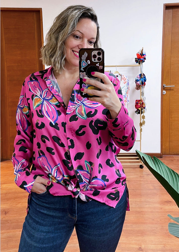 Blusa Bernarda | Print Pink