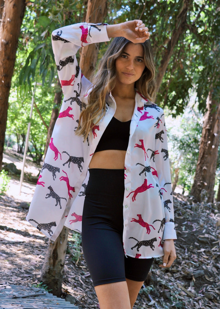 *PRE VENTA*  Blusa Bernarda | Tigre fondo blanco