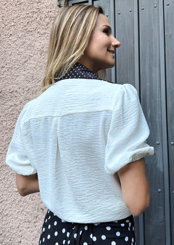 Blusa Berni | Crudo + Puntos