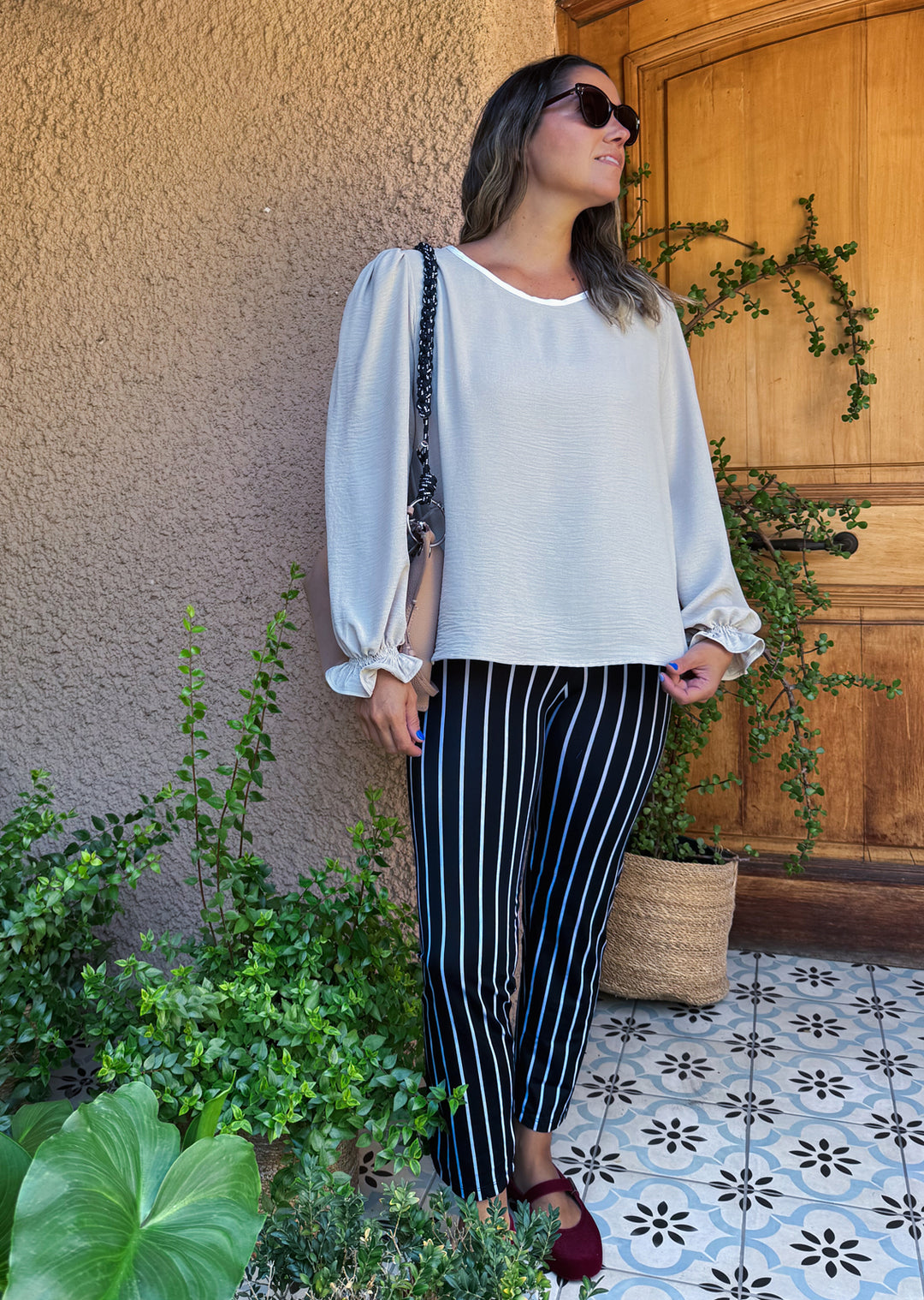 Blusa Gloria Manga Larga | Beige, Crudo