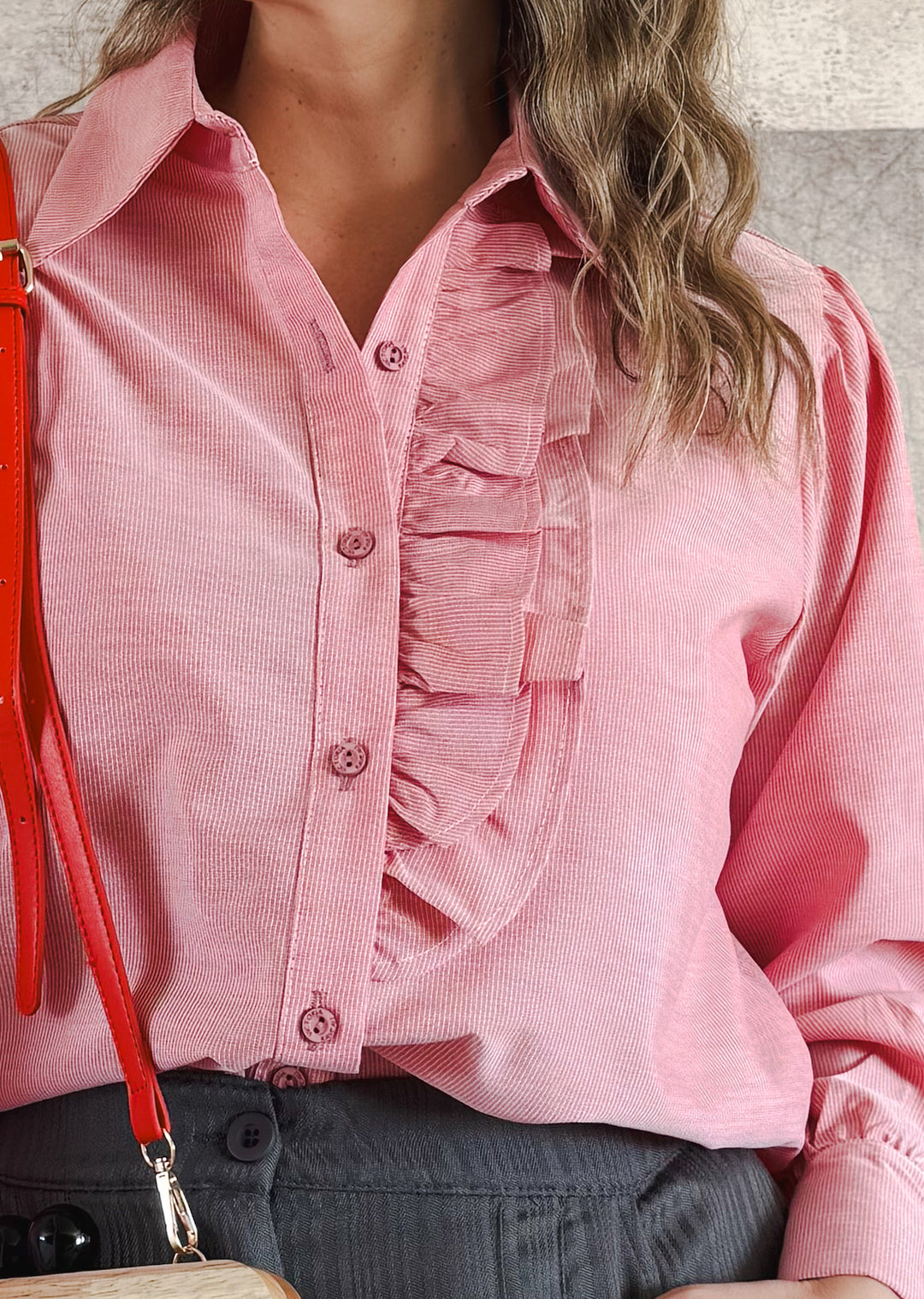 Blusa Isa | Rayas roja
