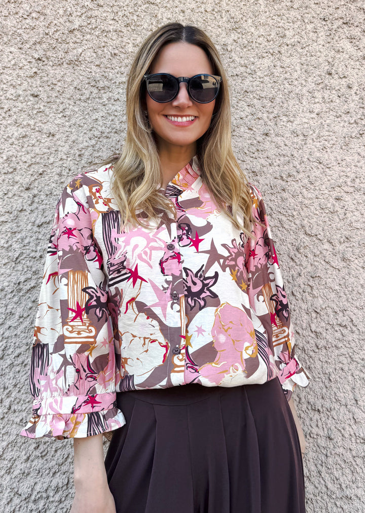 Blusa Mila | Print Pink
