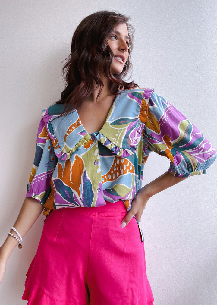 Blusa Candelaria | Estampada - Lila