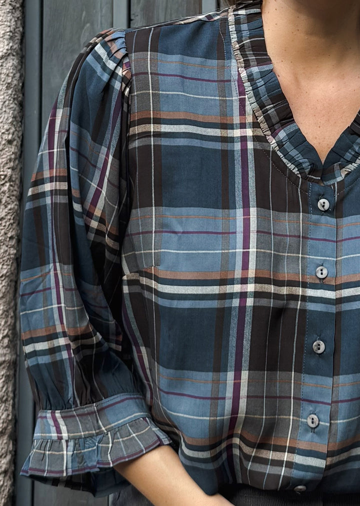 Blusa Cata | Escocés Azul