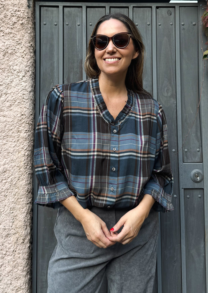 Blusa Cata | Escocés Azul