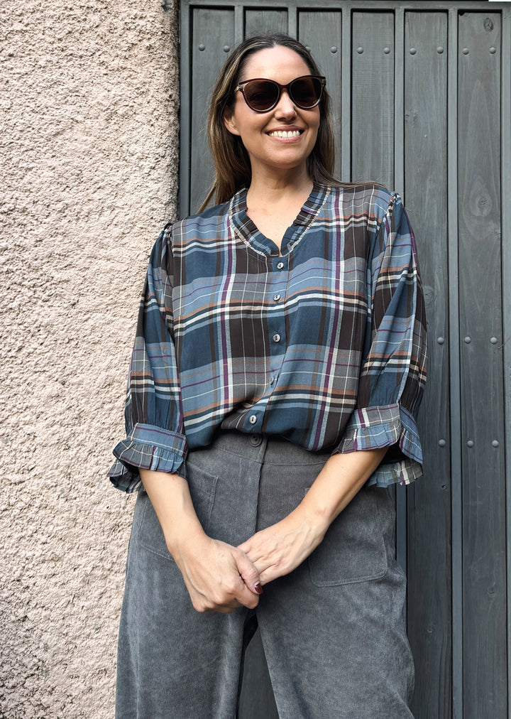 Blusa Cata | Escocés Azul