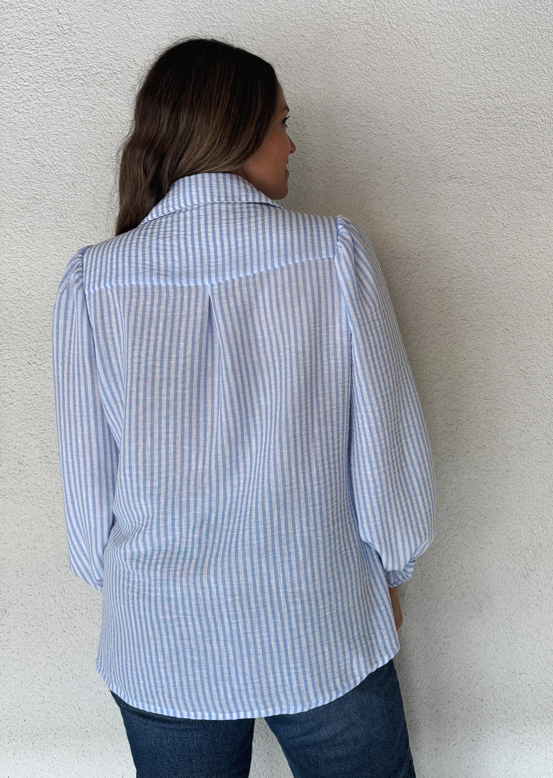 Blusa Pati | Rayas Celestes