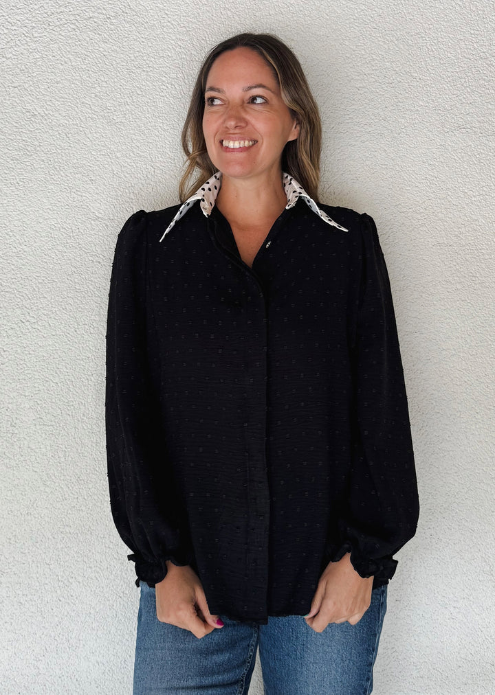 Blusa Pati | Negra + Lunares