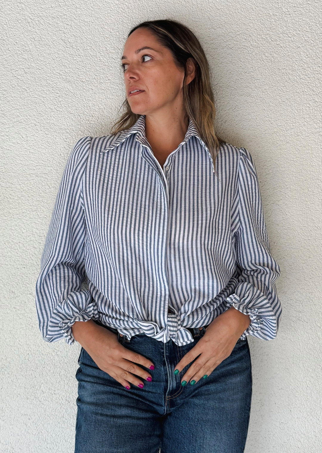 Blusa Pati | Rayas Azules