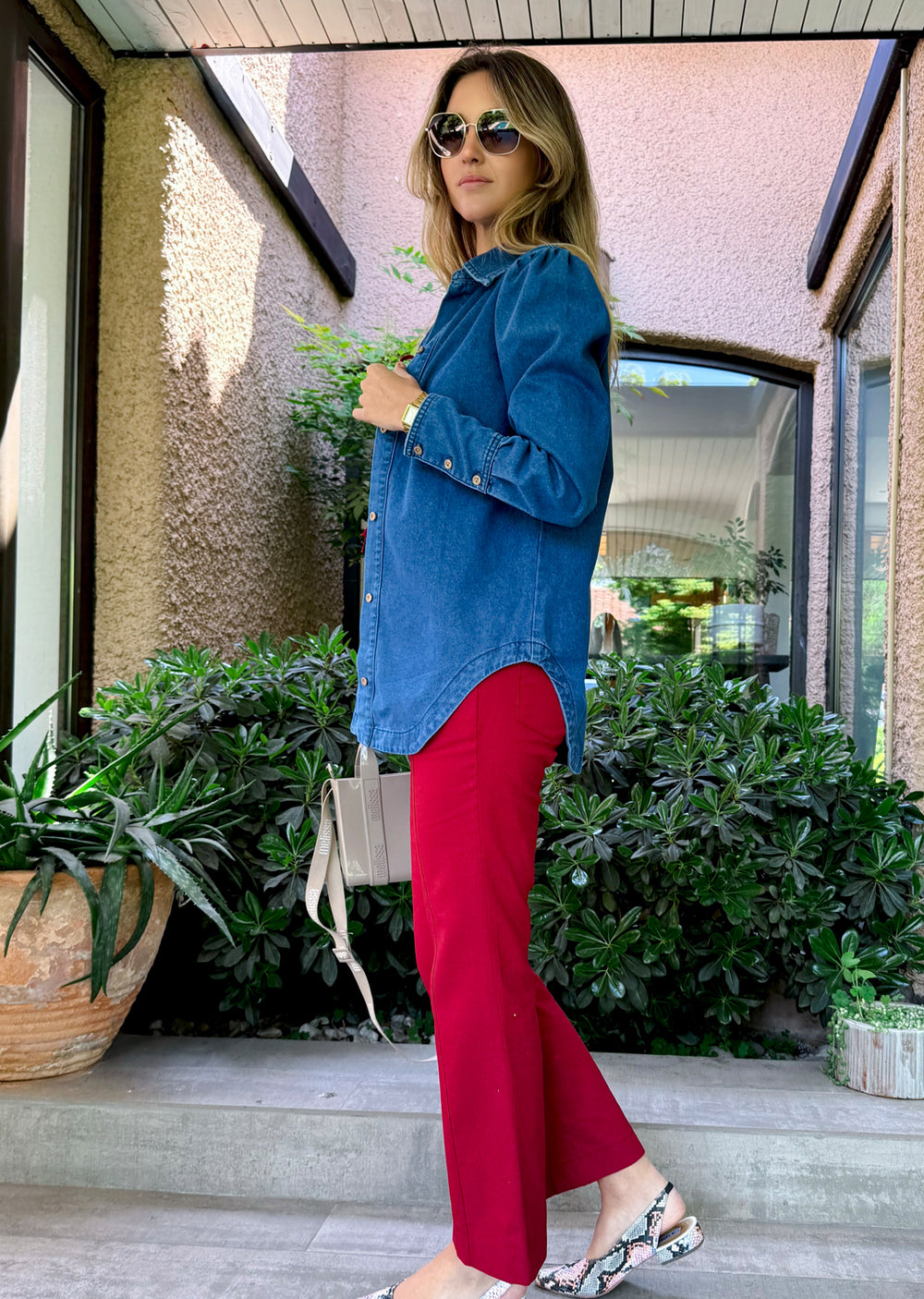 Camisa denim mujer - camisa vaquera para looks casuales o salidas de día hecha en Chile | Victoria Raveau