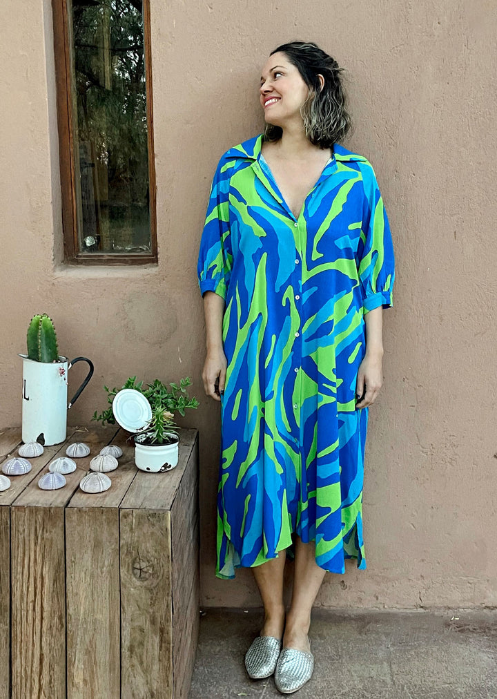 Camisero Caro | Estampado - Azul