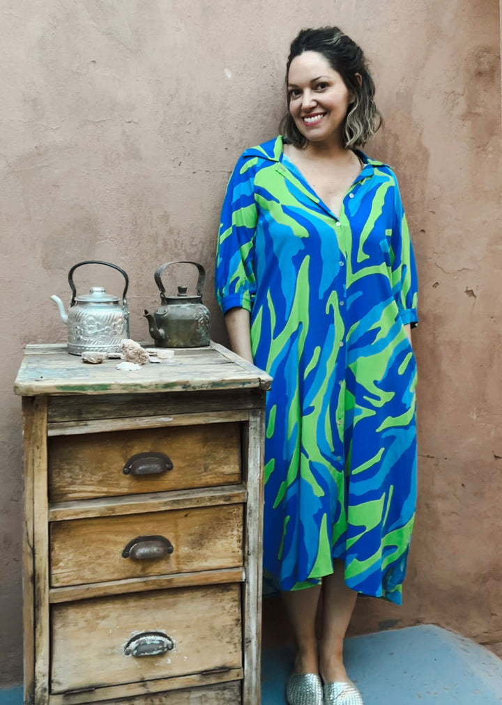 Camisero Caro | Estampado - Azul