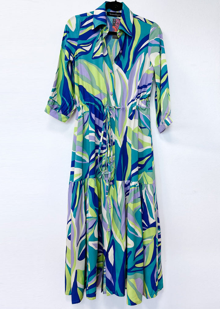 Camisero Pilar manga 3/4 | Estampado - azul