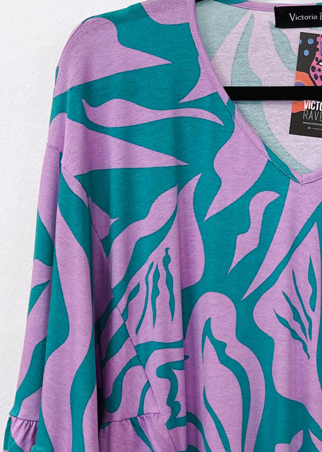 Polera Ana | Lila - Turquesa