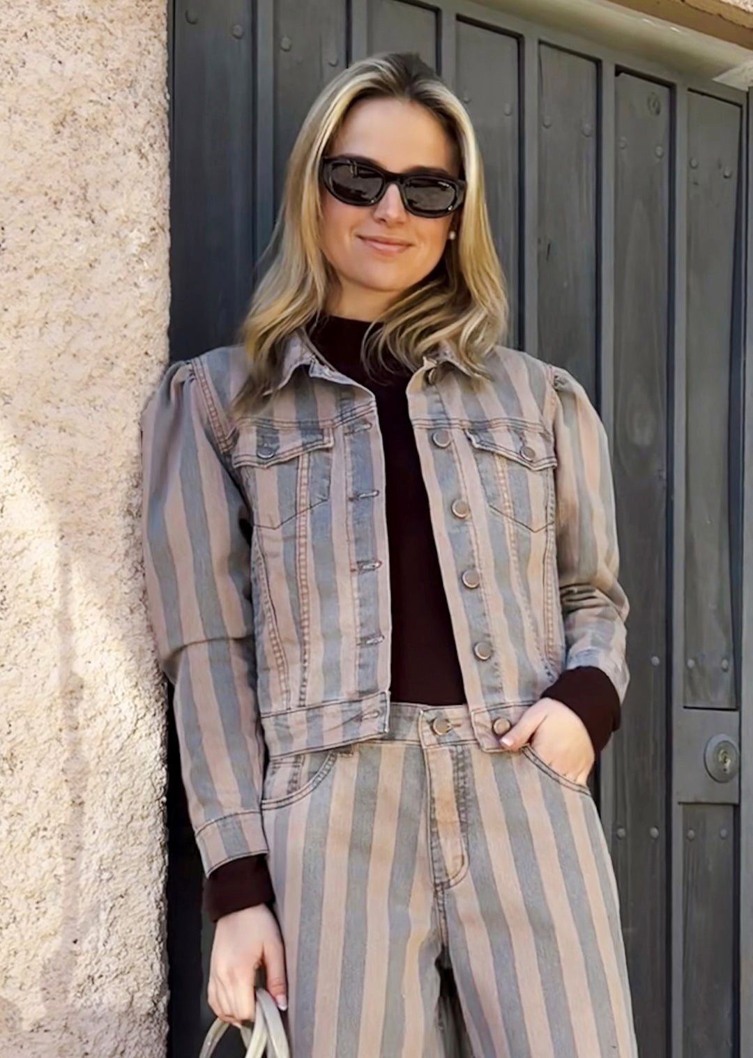 Chaqueta Violeta | Rayas