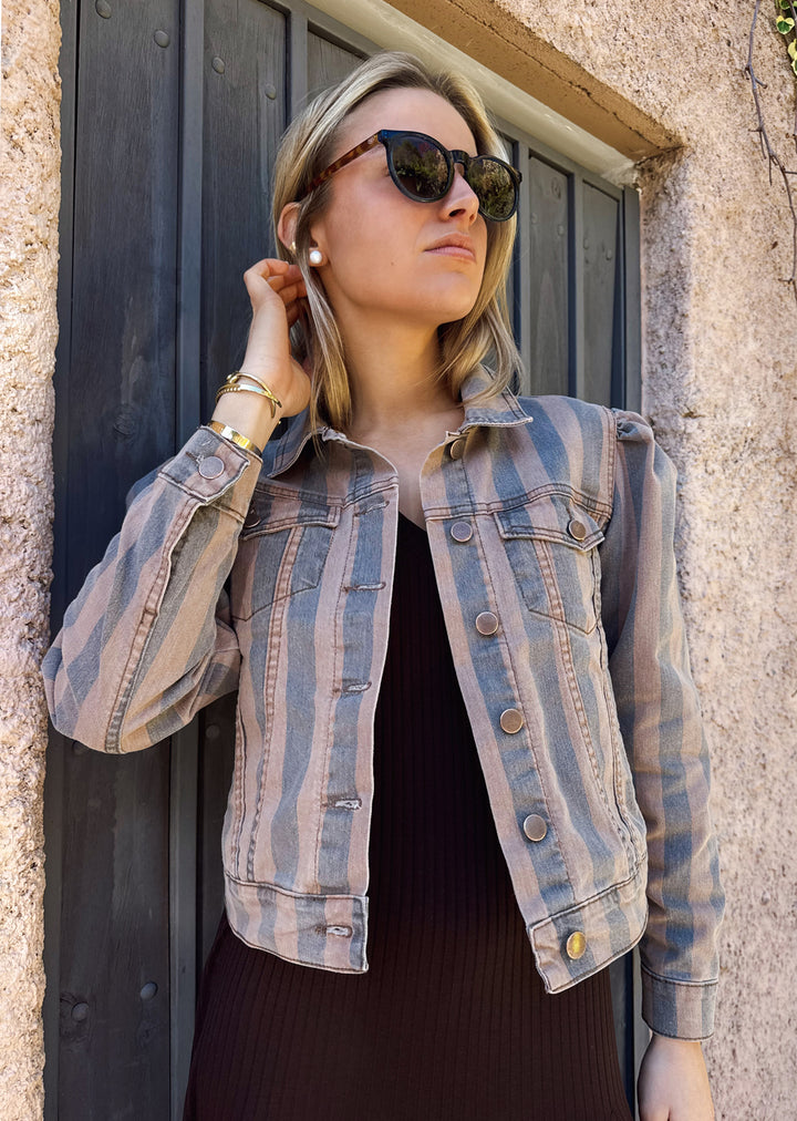 Chaqueta Violeta | Rayas
