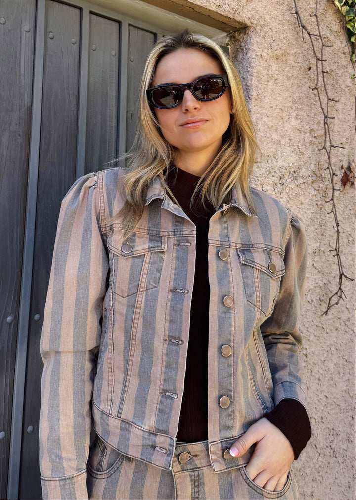 Chaqueta Violeta | Rayas
